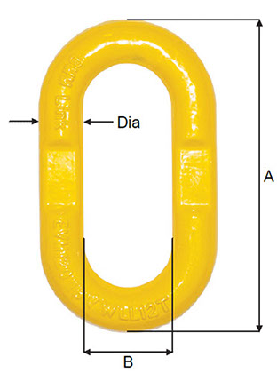 Photo of Recessed Links Yellow Painted Dimensions