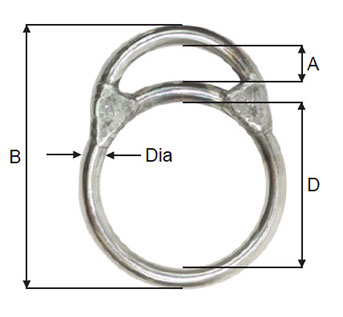 Photo of Rings Stainless Steel Bow Dimensions
