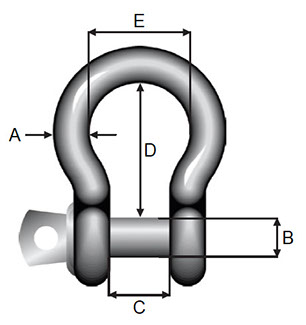 Photo of Stainless Steel Bow Shackle Dimensions | Hampidjan Australia