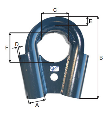 Dimensions for Wire Thimble for Shackle Body | Blueline Brand